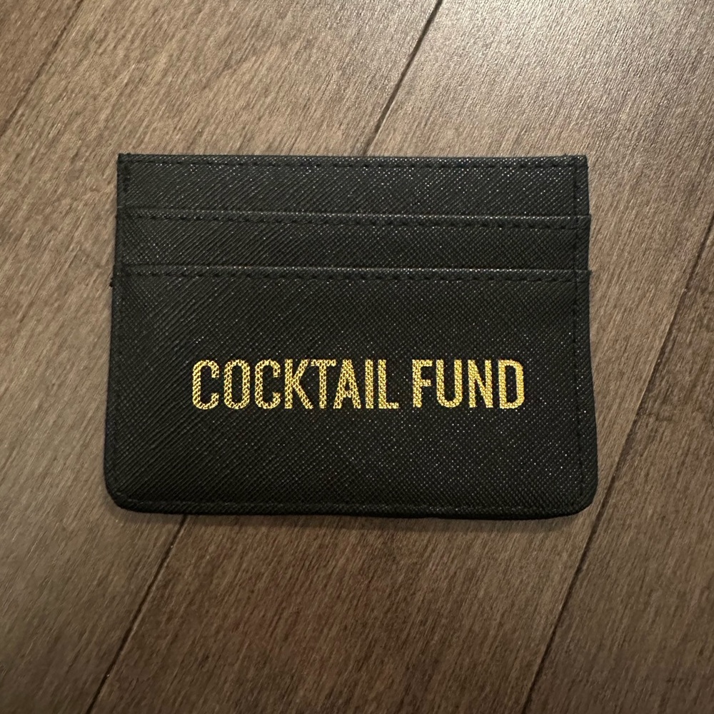 🌟”Cocktail Fund” Black Card Case🌟